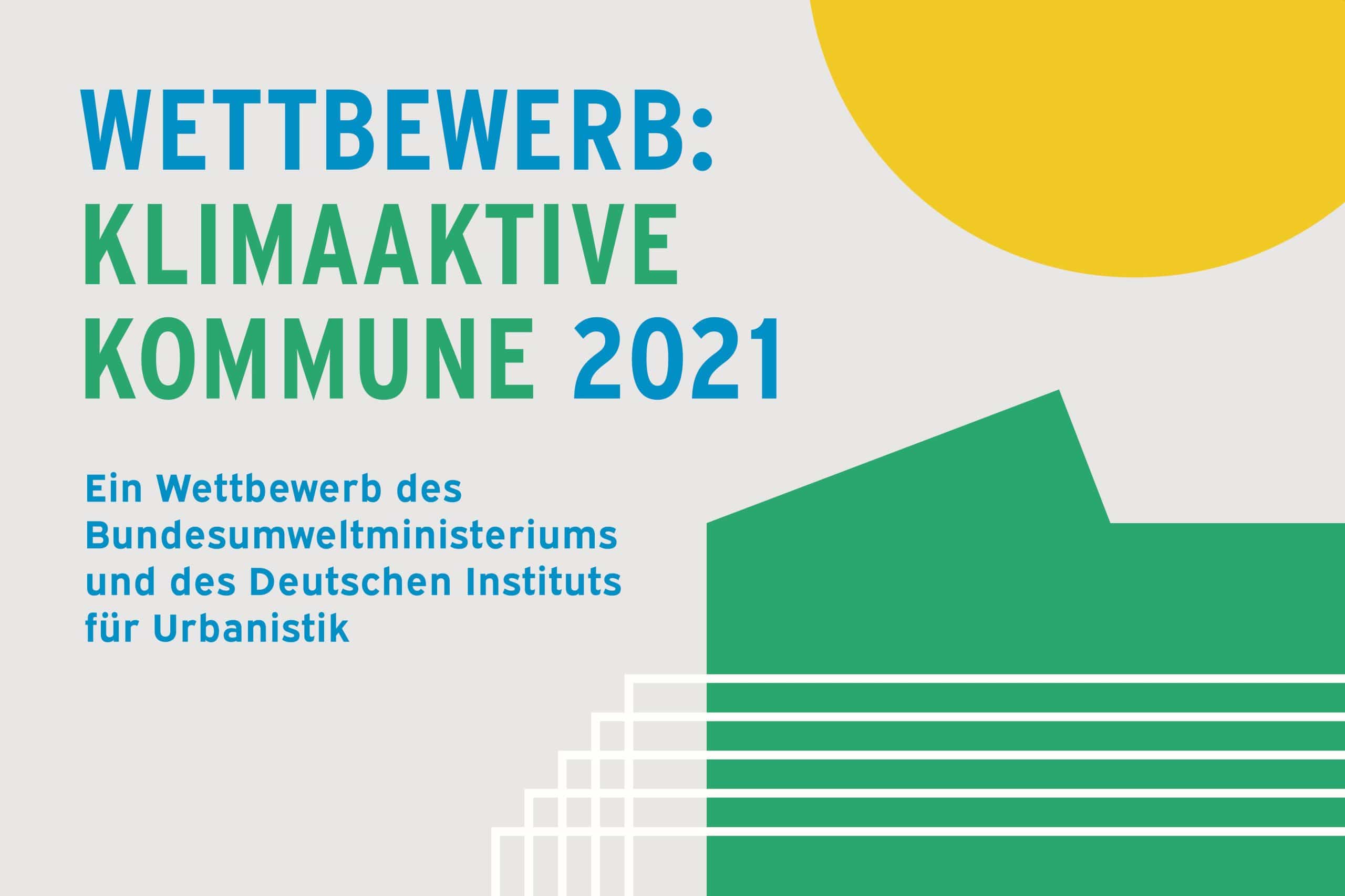 Wettbewerbsmotiv „Klimaaktive Kommune 2021“.