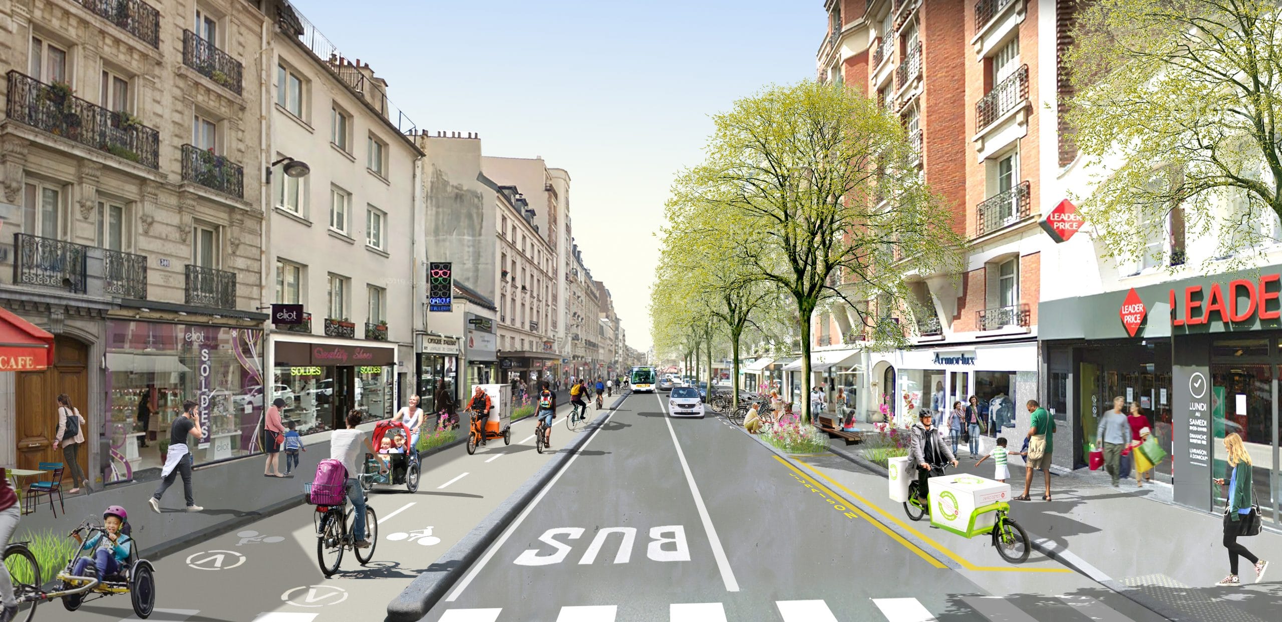 Die Rue Vaugirard führt durch das sechste und 15. Arrondissement. Hier sollen Radwege ausgebaut werden. VI­SUA­LI­SIE­RUNG: Céline Orsingher