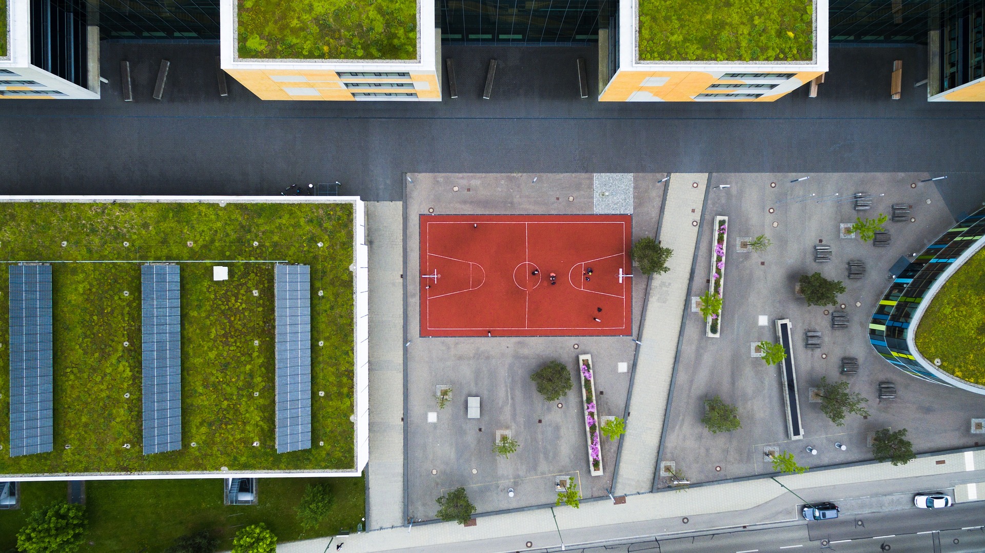 Grüne Dächer und Photovoltaik-Dächer sind sehr wichtig für den Klimaschutz. Der Dachaufbau beeinflusst, ob ein Flachdach zum Klimaschutz beitragen kann. Der neue Bauder Flachdach Navigator hilft bei der Planung. Bild: Pixabay