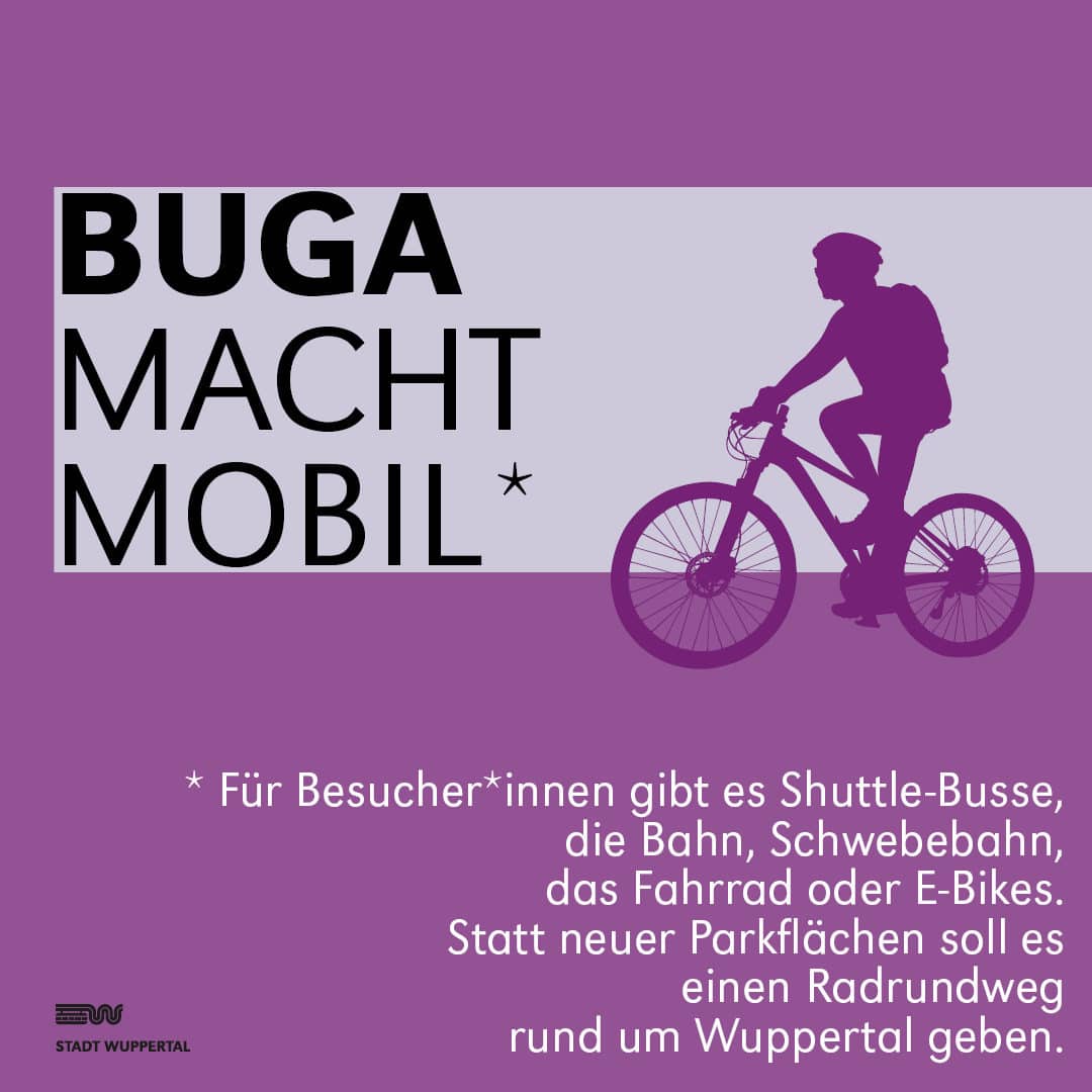 Die BUGA 2031 soll unter anderem mit einem neuen Radwegenetzwerk überzeugen. Bildquelle: Stadt Wuppertal