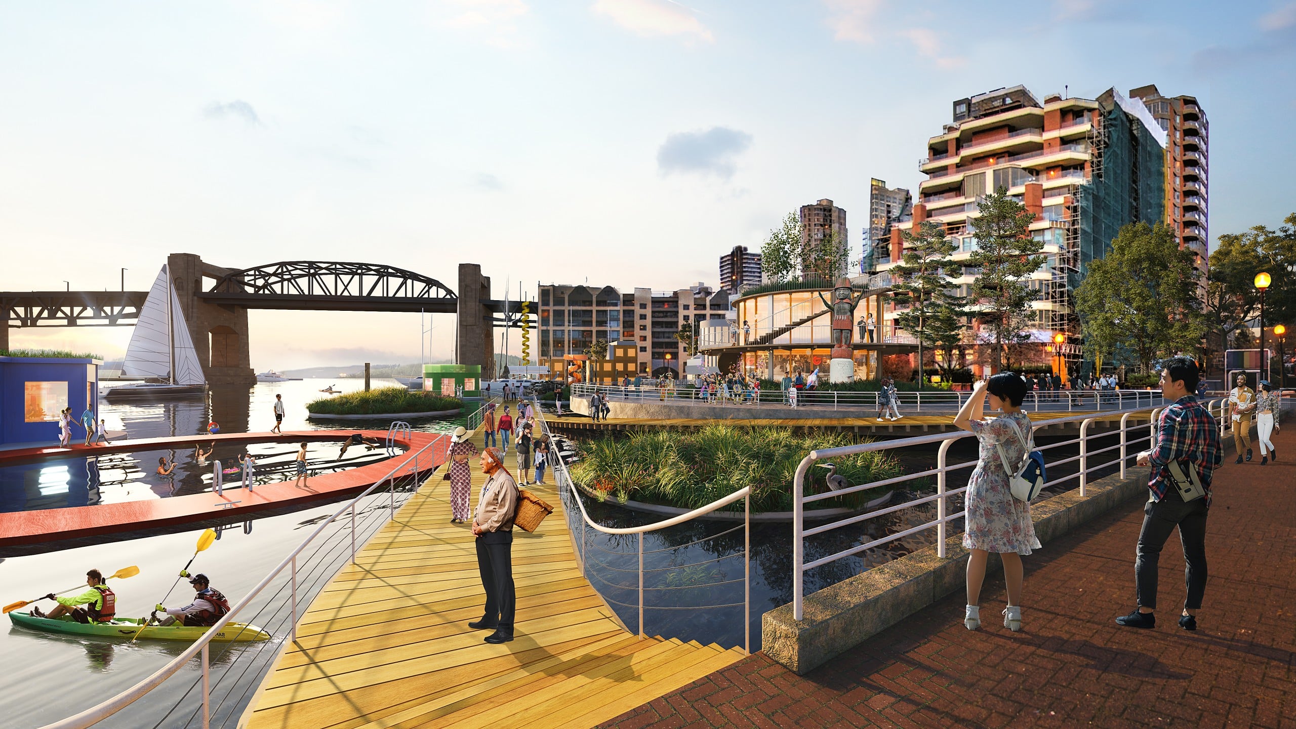 So könnte der False Creek in Vancouver im Jahr 2040 aussehen. Bildquelle: MVRDV