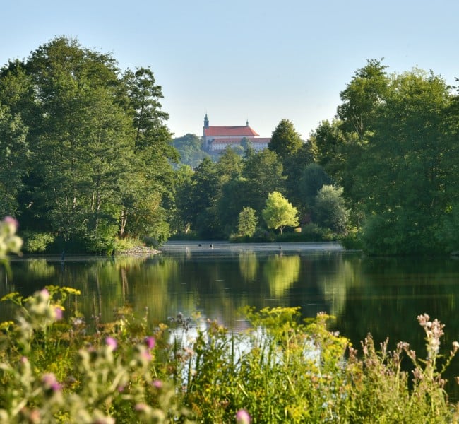 Die Landesgartenschau beginnt am WasserGarten. Der Aueweiher ist bereits ein beliebtes Naherholungsziel. Foto: LGS Fulda