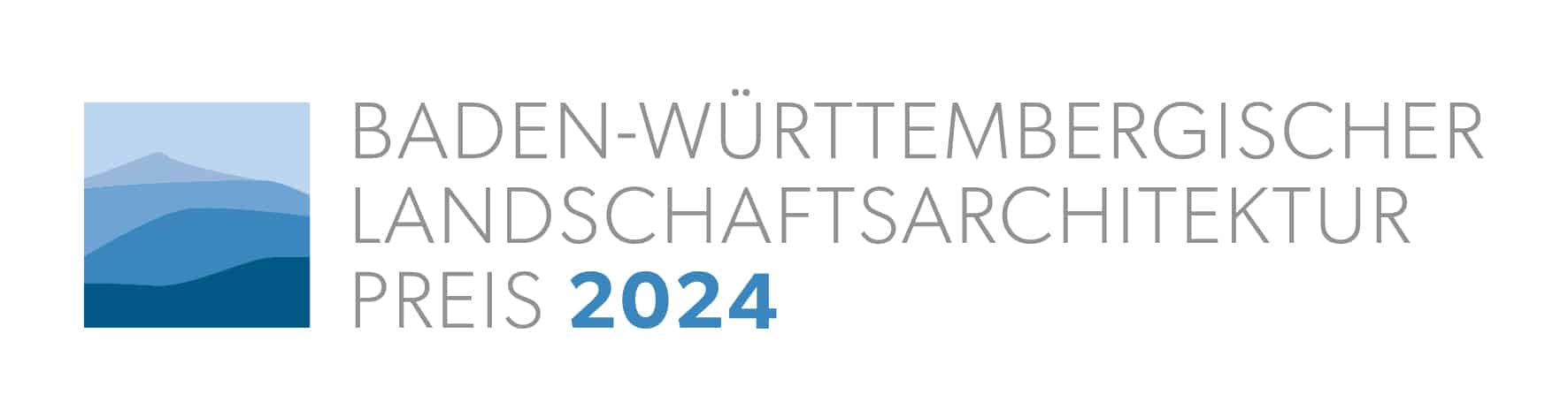 Logo zum "Baden-Württembergischen Landschaftsarchitektur-Preis 2024“. Credits: Bund Deutscher Landschaftsarchitekt:innen bdla Landesverband Baden-Württemberg e. V.
