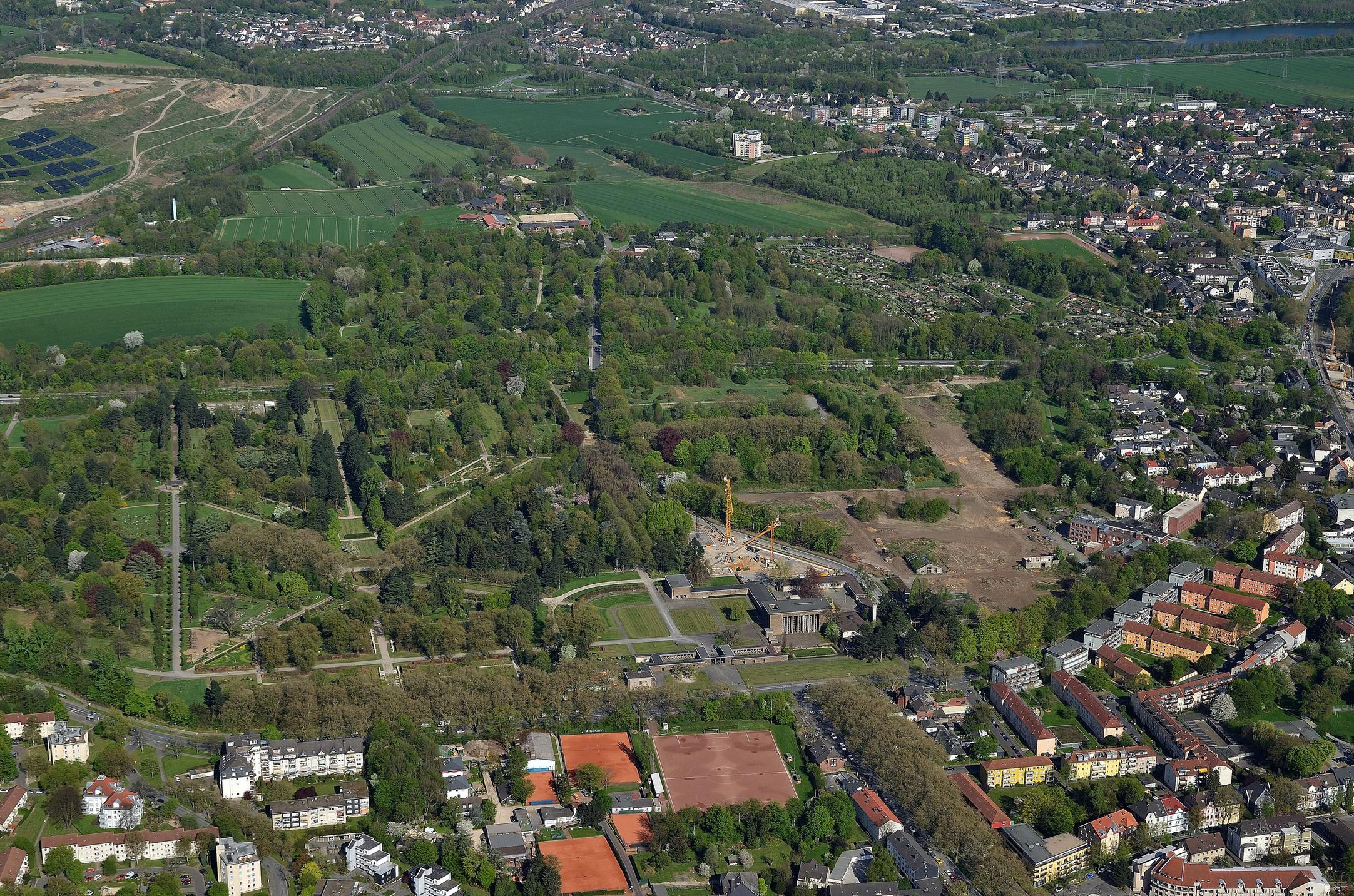 Die Luftaufnahme vom 19.04.2018 zeigt das Baugebiet Ostpark in Bochum. credit Foto: Lutz Leitmann / Stadt Bochum