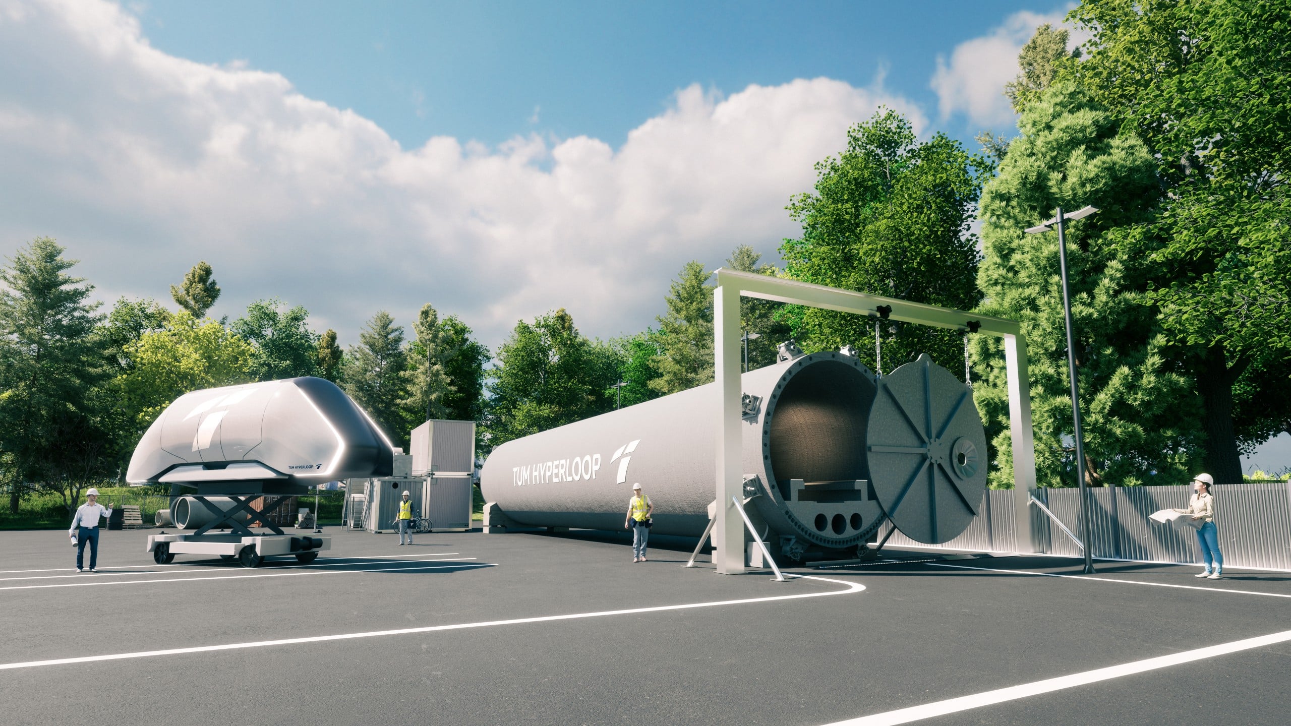 Der Hyperloop soll im fertigen Zustand bis zu 900 Kilometer pro Stunde erreichen - und dabei Güter und Menschen transportieren. © TUM 2023 Hyperloop