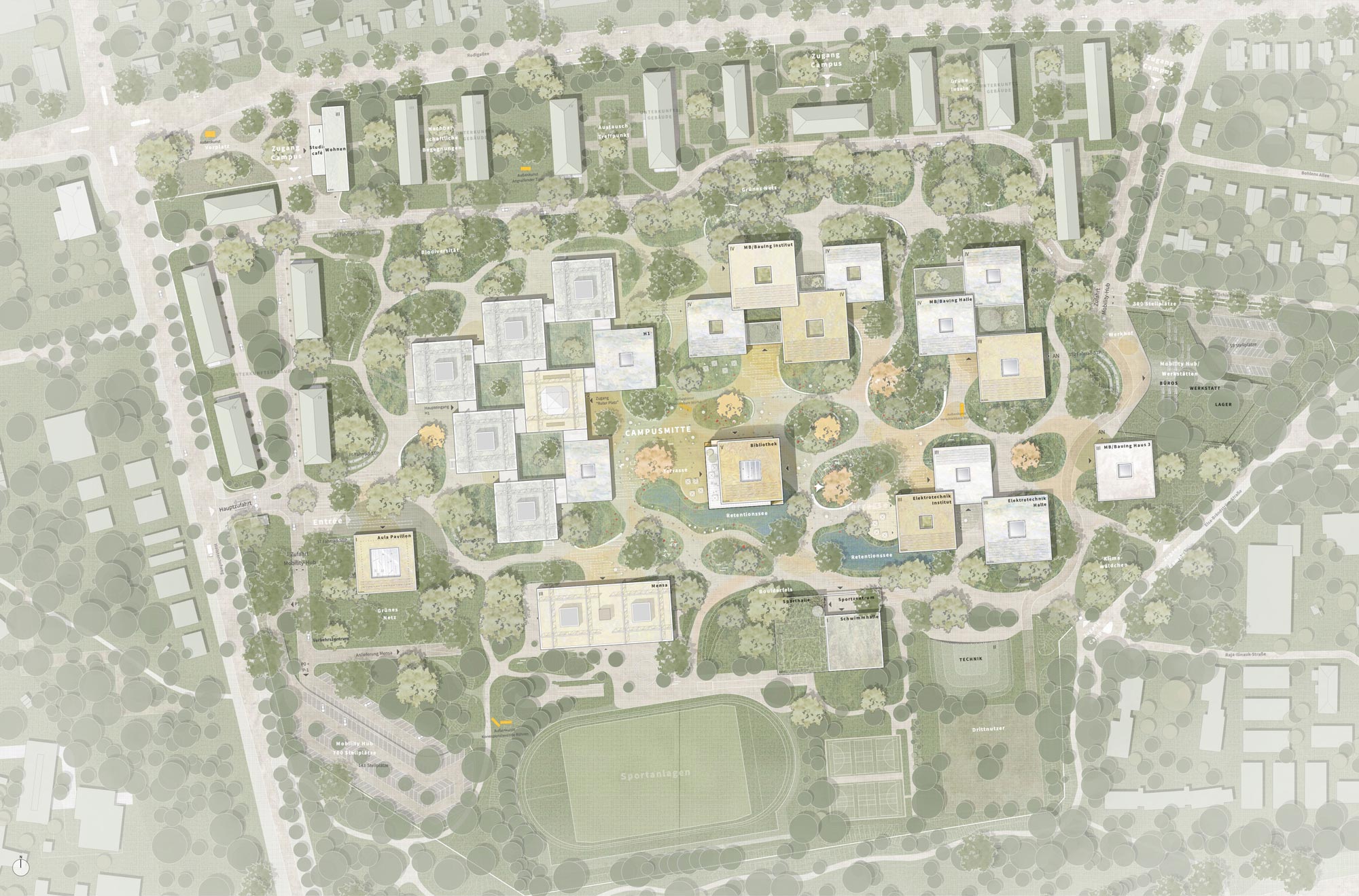 Lageplan Campus Masterplan. Quelle: h4a Gessert + Randecker Architekten BDA PartG mbB