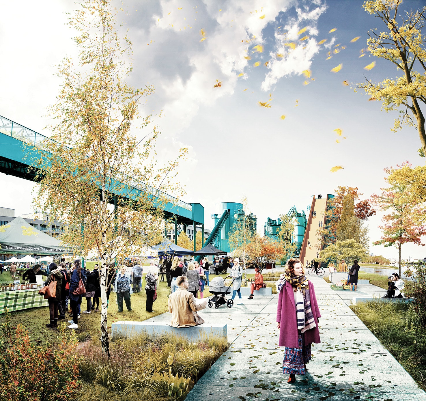 Der Klimapark soll Stadt und Fluss wieder mehr miteinander vereinen. Bildquelle: Copyright OMGEVING
