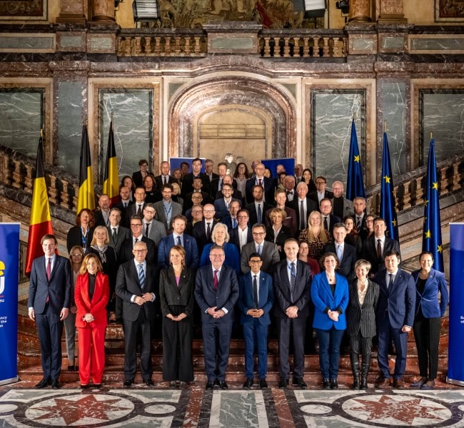 Über 40 Bürgermeister*innen unterzeichneten die Brussels Declaration of European Mayors 2024 im Januar in Brüssel. Credit: flickr